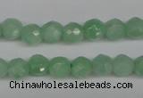 CBJ46 15.5 inches 4mm faceted round jade beads wholesale