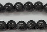 CBJ503 15.5 inches 8mm round black jade beads wholesale