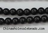 CBJ552 15.5 inches 6mm round Russian black jade beads wholesale