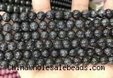 CBJ559 15.5 inches 8mm round black jade beads wholesale