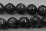 CBJ651 15.5 inches 8mm round black jade beads wholesale