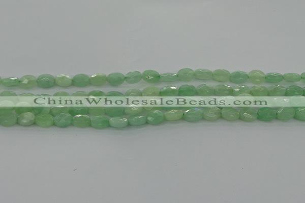 CBJ67 15.5 inches 6*8mm faceted oval jade gemstone beads