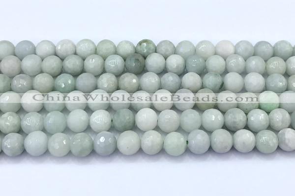 CBJ682 15 inches 8mm faceted round jade gemstone beads