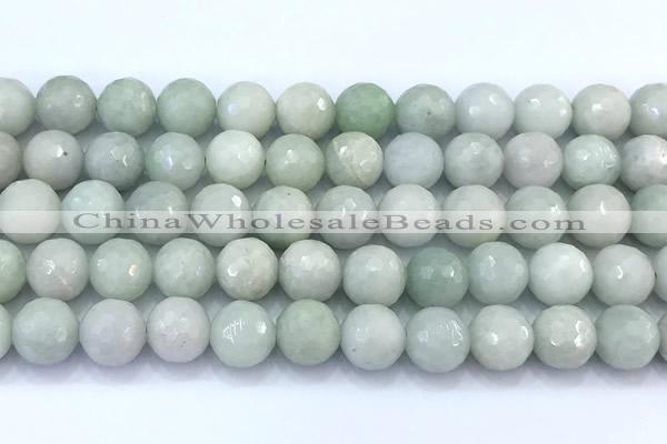 CBJ683 15 inches 10mm faceted round jade gemstone beads
