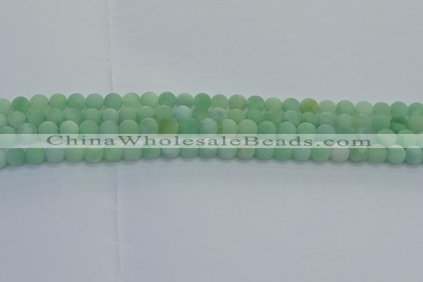 CBJ81 15.5 inches 6mm round matte jade gemstone beads wholesale