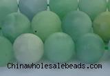 CBJ84 15.5 inches 12mm round matte jade gemstone beads wholesale