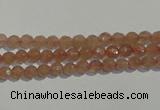 CBQ08 15.5 inches 6mm faceted round strawberry quartz beads