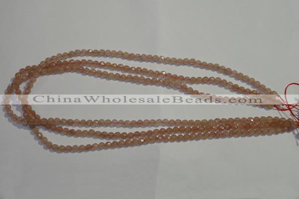 CBQ08 15.5 inches 6mm faceted round strawberry quartz beads