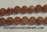 CBQ09 15.5 inches 8mm faceted round strawberry quartz beads