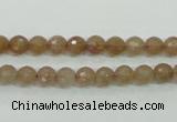 CBQ211 15.5 inches 6mm faceted round strawberry quartz beads