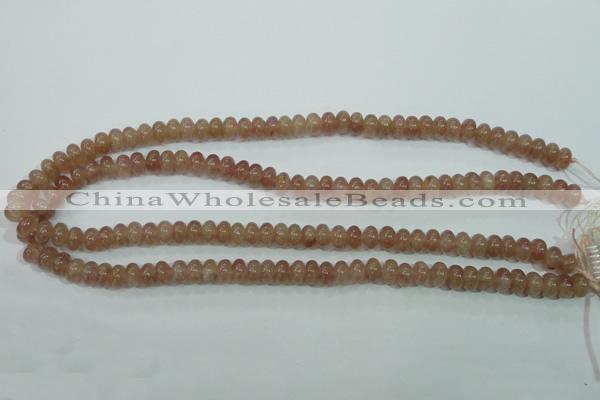 CBQ220 15.5 inches 5*8mm rondelle strawberry quartz beads