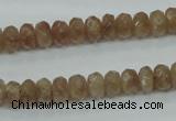 CBQ223 15.5 inches 5*8mm faceted rondelle strawberry quartz beads