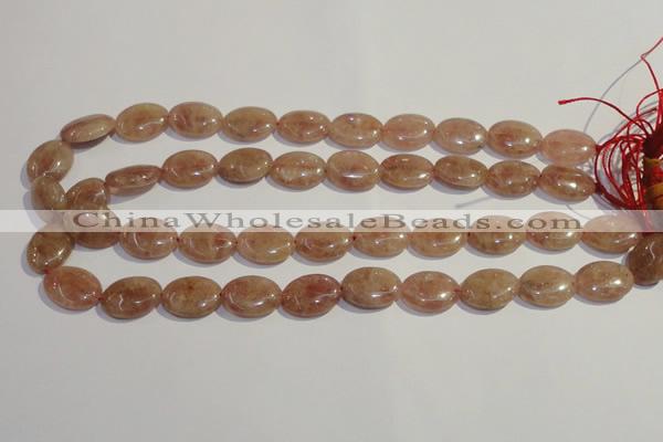 CBQ23 15.5 inches 15*20mm oval strawberry quartz beads wholesale