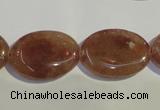 CBQ24 15.5 inches 18*25mm oval strawberry quartz beads wholesale