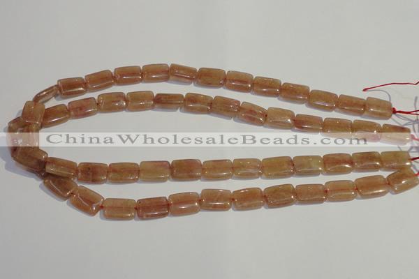 CBQ30 15.5 inches 10*14mm rectangle strawberry quartz beads
