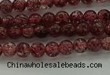 CBQ310 15.5 inches 4mm round natural strawberry quartz beads