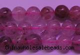 CBQ401 15 inches 6mm round natural strawberry quartz beads