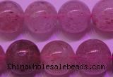 CBQ404 15 inches 12mm round natural strawberry quartz beads