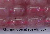 CBQ448 15.5 inches 12*16mm drum strawberry quartz beads