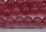 CBQ487 15.5 inches 8mm round strawberry quartz beads wholesale