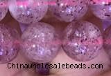 CBQ553 15.5 inches 10mm round strawberry quartz beads wholesale