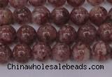 CBQ602 15.5 inches 8mm round natural strawberry quartz beads