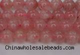 CBQ611 15.5 inches 6mm round natural strawberry quartz beads