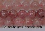 CBQ613 15.5 inches 10mm round natural strawberry quartz beads