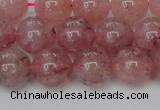 CBQ615 15.5 inches 14mm round natural strawberry quartz beads