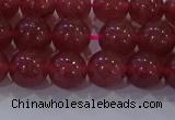 CBQ622 15.5 inches 8mm round strawberry quartz beads wholesale