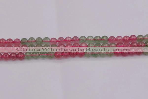 CBQ652 15.5 inches 8mm round mixed strawberry quartz beads