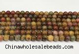 CBQ736 15.5 inches 6mm round red moss agate beads wholesale