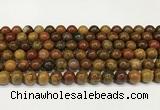 CBQ737 15.5 inches 8mm round red moss agate beads wholesale