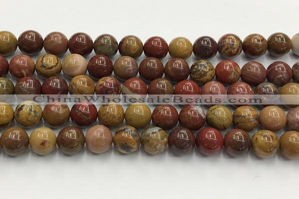 CBQ742 15.5 inches 10mm round red moss agate gemstone beads wholesale