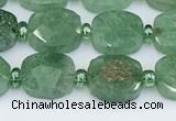 CBQ752 15.5 inches 8*10mm faceted rectangle green strawberry quartz beads