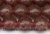 CBQ773 15 inches 10mm round strawberry quartz beads