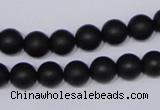 CBS03 15.5 inches 8mm round black stone beads wholesale