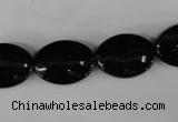 CBS250 15.5 inches 13*18mm oval blackstone beads wholesale