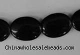 CBS251 15.5 inches 15*20mm oval blackstone beads wholesale