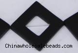 CBS34 15.5 inches 10*36*36mm diamond black stone beads wholesale