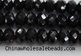 CBS515 15.5 inches 5*7mm faceted rondelle AA grade black spinel beads