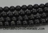 CBS539 15.5 inches 4mm round black spinel beads wholesale