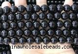 CBS543 15.5 inches 10mm round black spinel gemstone beads