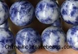 CBS604 15.5 inches 12mm round blue spot stone beads wholesale