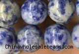 CBS605 15.5 inches 14mm round blue spot stone beads wholesale