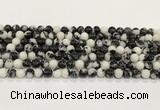 CBW171 15.5 inches 6mm round black & white jasper gemstone beads wholesale