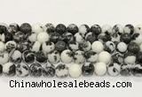 CBW174 15.5 inches 12mm round black & white jasper gemstone beads wholesale