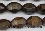 CBZ418 15.5 inches 13*18mm faceted nuggets bronzite gemstone beads