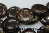 CBZ57 15.5 inches 18mm coin bronzite gemstone beads wholesale