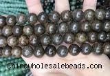 CBZ622 15.5 inches 12mm round bronzite beads wholesale